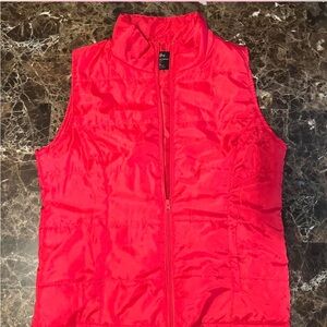 Women's Red Puffer Vest